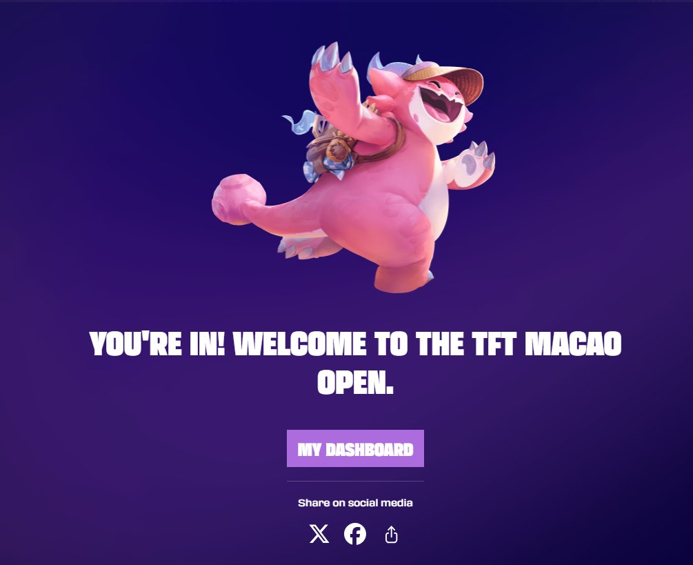 TFT Macau Open — More Tickets Available!!