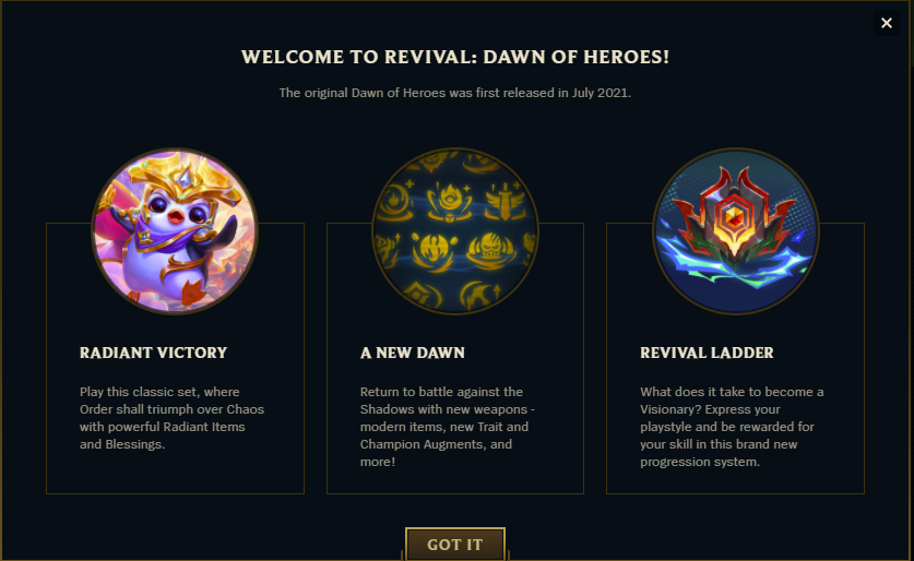 Set 12 Dawn of Heroes Revival is LIVE!